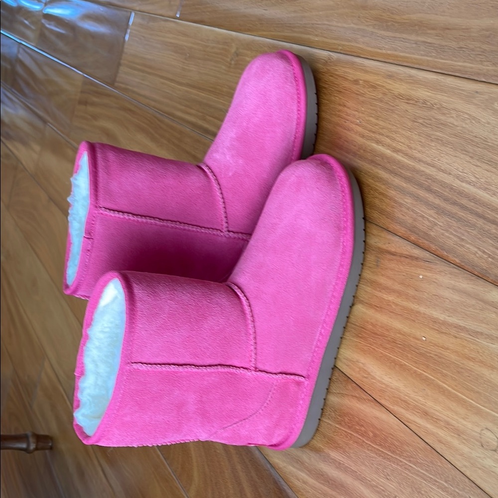 NEW Pink Mid-Calf Boots with Plush Lining